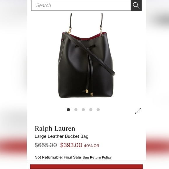 Black and Red Leather Shoulder Bag with Adjustable Strap - Picture 9 of 9